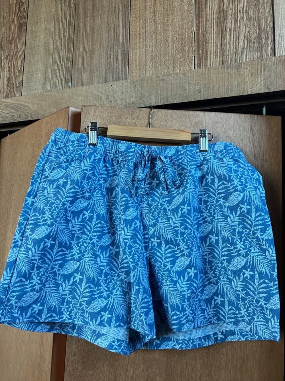 Aspen (Women’s XL) Blue Floral Quick Dry Shorts Beach Resort River Pockets